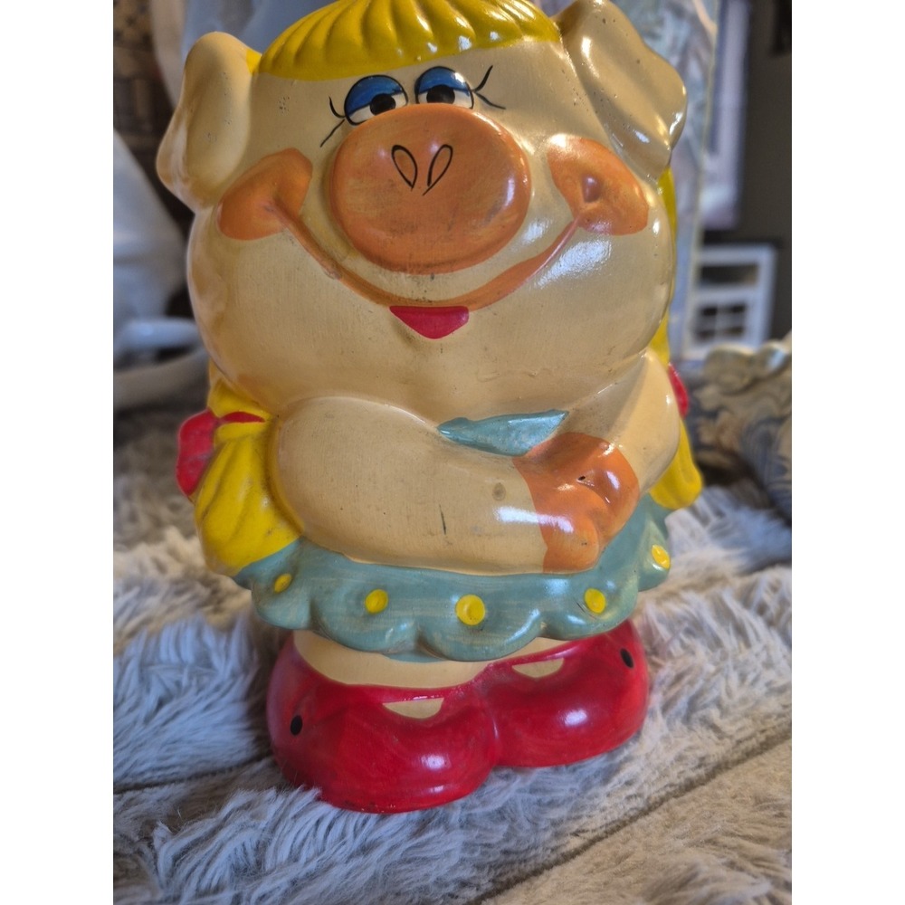 Enesco Flirty Girl Piggy Bank,‎ Vintage, Piggy Bank, Ceramic